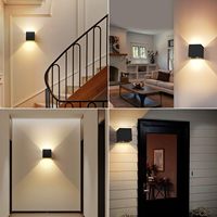 Lampe murale à détecteur de mouvement intelligent LED avec corps en aluminium, batterie rechargeable, utilisation à domicile ou au bureau, angle de faisceau réglable