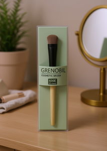 Pennello cosmetico Grenobil 600E, 12 pezzi, strumento per il trucco con manico in legno e capelli sintetici piatti - Product Image 2