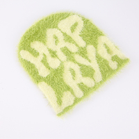 Bonnet d'hiver personnalisé avec impression de logo sur toute la surface Bonnet unisexe en mohair