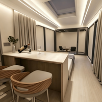 Maisonnette sur roues Royalstar X30 en acier, 30 m², maison préfabriquée modulaire en conteneur, design moderne, villa, bureau, appartement alimentée à l'énergie solaire