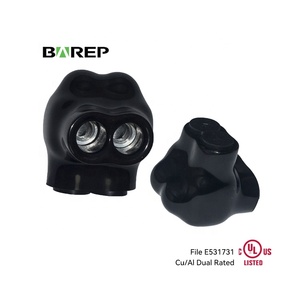 Connettore Meccanico BAREP UL486A-486B Isolato in Alluminio 6061 a 2 Porte Multi-Tap Cu/<span class=keywords><strong>Al</strong></span> Doppia Classificazione per Cavi da 4 AWG a 14 AWG - Product Image 1