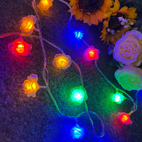 Lampu mawar Led tali lampu baterai Hari Kasih Sayang penempatan proposal pernikahan kamar tidur tata letak liburan dekorasi Natal