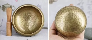 Cuenco para cantar de latón personalizado, diseño budista tibetano, ayuda para la relajación cuenco para cantar tibetano de latón hecho a mano - Product Image 5
