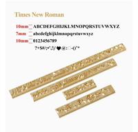 Set Stempel Movable Type DIY, Alat Cetak Foil Huruf, Perlengkapan Alat Cetak Kulit, Cetakan Huruf Kuningan Kustom