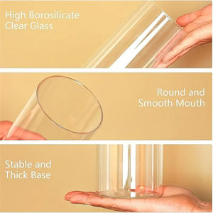 ガラス花瓶卸売工場シリンダー花瓶形背の高い透明な結婚式クリアフローティングキャンドル - Product Image 5