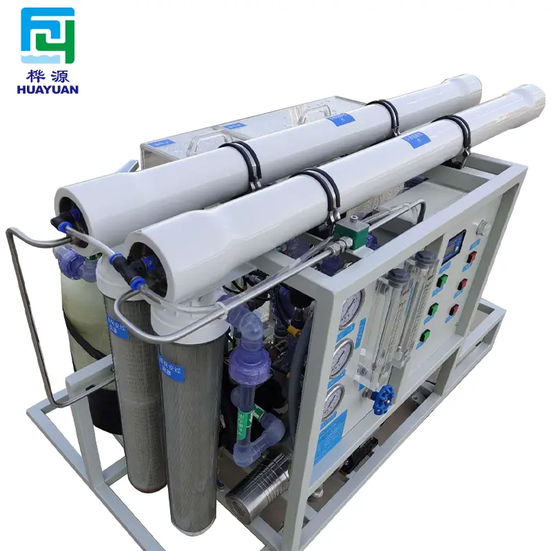 Seawater Brackish Salty Water Desalination Plant RO Water Purification System Portable Boat Desalinator