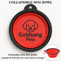 Bol pour chien pliable et portable en TPE de 650 ml avec mousqueton, durable, personnalisable avec logo, pour eau et nourriture, idéal pour les voyages – Vente en gros
