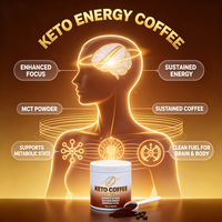 Poudre de café Keto MCT OEM ODM pour soutenir l'énergie et la concentration, personnalisable
