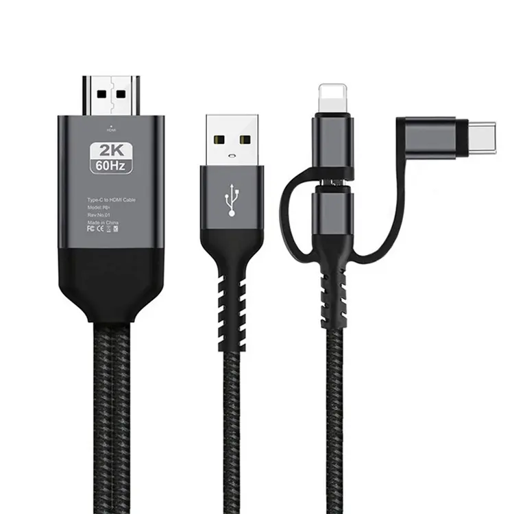 2K 60Hz 1080P HDTV Display Adapter HD Kabel für iPhone iOS Micro USB Typ C Für Samsung S21 für Huawei Android Smartphone zu TV