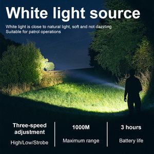 Lampe <span class=keywords><strong>torche</strong></span> haute puissance avec LED latérale <span class=keywords><strong>rouge</strong></span>, éclairage de travail, zoom, mise au point, rechargeable, <span class=keywords><strong>torche</strong></span> manuelle avec affichage de la puissance - Product Image 3