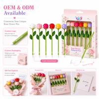 Stylo gel en silicone souple KAIX en forme de rose, écriture fluide, cadeau idéal pour les enseignants et la rentrée scolaire (vente au détail)