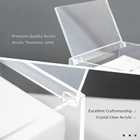 Distributeur de feuilles assouplissantes pour linge, moderne, en acrylique, résistant à l'eau, pré-assemblé pour bureau, avec couvercle à charnière et support transparent