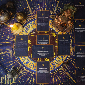 Nouvelle nappe de Tarot velours épaissi 63*63CM croix celtique Tarot carte tissu lecture Cabot Tarot nappe - Product Image 4