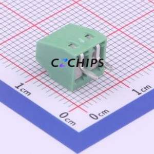 1727010 Screw Terminal Block Through hole Component (THT),P=3.81mm Connector 1x2P 3.81mm Green Through Hole - Product Image 2