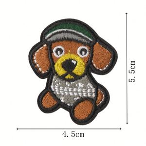 Nouvelle broderie écologique thermocollante avec bordure noire, motifs variés de chiens mignons pour chapeaux d'enfants - Product Image 5