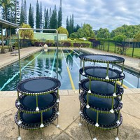 Trampoline aquatique sous-marin en acier inoxydable 304 avec guidon, rebondisseur de piscine étanche, équipement de fitness et d'exercice