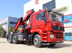 Shacman-Camión de cabeza de Tractor con grúa Palfinger, 20 toneladas, 25 toneladas, 30 toneladas, brazo hidráulico