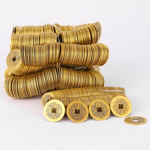 Monedas Antiguas de Aleación de Latón de los Cinco Emperadores de 2.4cm, Regalo Unisex, Joyería Coleccionable Cultural - Product Image 1