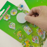Autocollants en mousse 3D personnalisés, dessins animés, autocollants en mousse à bulles, autocollants en époxy, décorations d'œufs de Pâques pour téléphone