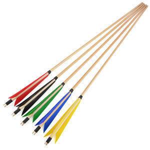 De Madera de tiro con arco tradicional caza arco accesorios de 5 pulgadas cuchillo afilado Turquía pluma flechas de madera - Product Image 5