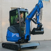 Pelle sur chenilles robuste de 2 tonnes, alimentée au diesel, avec chenilles réglables pour travaux de tranchées – Machine de terrassement puissante – Produit en promotion