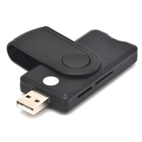 Lecteur de carte à puce 4 en 1 USB 2.0 SD TF SIM USB à accès commun