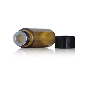 Hoogwaardige kleine parfummonsters flesjes 1ml 2ml 3ml 5ml ronde transparante blauwe amber glazen flesjes met druppelaar verzegeling - Product Image 3