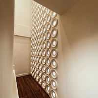 Panneaux muraux en faux pilier en pierre au design moderne Polyuréthane à neuf grilles carrées Décoratif pour hôtel Respectueux de l'environnement Unique PU