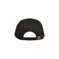 Casquette de camping vintage américaine à 5 panneaux, réglable, à visière incurvée, tendance, brodée à la main avec patch en caoutchouc, pour l'extérieur et la protection solaire
