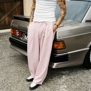 Özel erkek kısa pantolon rahat Pleats uzun pantolon plise erkek elbise resmi pantolon pantolon - Product Image 2