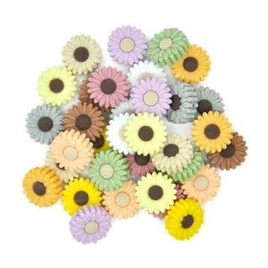 <b>Silicone</b> Daisy <b>Beads</b> 30mm Food Grade For Bracelet Making Teething Toy Pacifier Chain DIY Focus <b>Beads</b> - Product Image 1