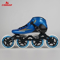 Patins à roulettes Cougar Speed Skates, patins à roulettes professionnels personnalisés en fibre de carbone, roues de 90 mm et 110 mm