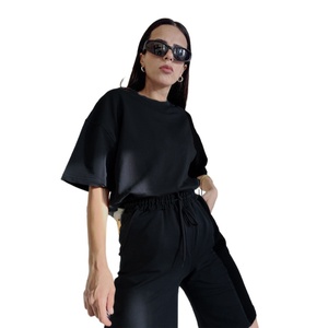 Conjunto de Dos Piezas para <span class=keywords><strong>Mujer</strong></span> JAC22 B104, Cuello Redondo, Manga Corta, Estilo Versátil y Holgado - Product Image 3