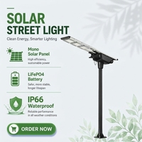 Lampadaire solaire LED IP66 IK10 120W, garantie 3 ans, lumière du jour 6000K, angle de faisceau 140° pour parcs, routes, espaces publics extérieurs