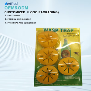 Trampa para Abejas Desechable Ecológica de Plástico Amarillo Sólido, Forma de Flor, Embudo para Insectos Voladores, Trampa para Avispas, Control de Plagas - Product Image 4
