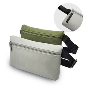 Sac de taille en tissu Oxford gris clair avec fermeture à glissière pour les voyages et les affaires - Product Image 4