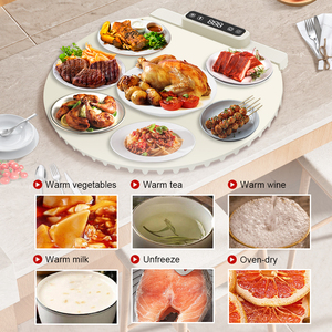 Bandeja Calentadora de Alimentos Ultrafina y Plegable con 4 Ajustes de Temporizador y 5 Niveles de Temperatura, Alfombrilla Calentadora Versátil para Comidas - Product Image 4