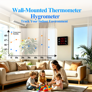 Termohigrómetro Digital con Bluetooth, Calibración Automática de Hora, Alarma de Brillo Ajustable, Herramienta de Monitoreo de Temperatura y Humedad para el Hogar, OEM - Product Image 6