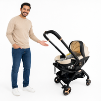 Poussette 3 en 1 Kidilo en alliage d'aluminium avec siège auto amovible pour bébé, design pliable compact pour les voyages, poussette OEM ODM