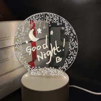 Illusion 3D mignonne DIY veilleuse créative vide Led veilleuse Base 3D Illusion acrylique veilleuse lampe cadeau