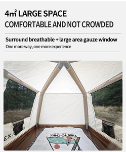 Tenda <span class=keywords><strong>da</strong></span> <span class=keywords><strong>campeggio</strong></span> gonfiabile a singolo strato per tenda <span class=keywords><strong>da</strong></span> famiglia rivestita in vinile nero tenda interna ad alta resistenza impermeabile e UV - Product Image 6