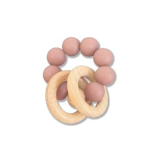 Jouet <span class=keywords><strong>de</strong></span> <span class=keywords><strong>dentition</strong></span> pour bébé, perles en silicone souple, bracelet <span class=keywords><strong>de</strong></span> <span class=keywords><strong>dentition</strong></span> sans BPA, <span class=keywords><strong>anneau</strong></span> <span class=keywords><strong>de</strong></span> <span class=keywords><strong>dentition</strong></span> rond en bois <span class=keywords><strong>de</strong></span> hêtre naturel pour nouveau-né - Product Image 4