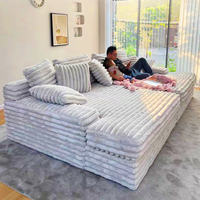 Nouveau canapé moderne compressible sous vide Guifei, grand fauteuil lounge, structure sans squelette, canapé en tissu éponge haute densité pour salon
