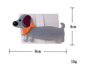 कोरियन प्यारा एसीटेट सॉसेज कुत्ते लड़की बालों के क्लिप कार्टून कुत्ते डकबिल साइड क्लिप हेयर एक्सेसरीज़ - Product Image 3