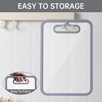 Planches à découper en verre trempé résistant à la chaleur pour la cuisine, avec poignée, plateau de service antidérapant, tapis de cuisson, planche à découper multifonctionnelle