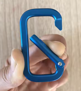 Custom Aluminum <b>Spring</b> Loaded Square Carabiner <b>Clip</b> Hook 30mm 50mm For Outdoor Camping Backpack Keychain Climbing - Product Image 4