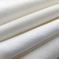 Tissu de rideau en voile de coton uni à rayures, vendu au mètre pour la confection sur mesure de draperies de fenêtre et la décoration intérieure