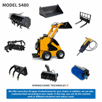 Minipala Gommata Universale S480 con Motore Diesel da 15,2 kW, Emissioni Euro 5, per Uso Agricolo, Portuale e Aeroportuale