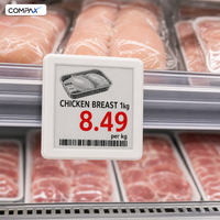 COMPAX 4.2'' Label Rak Elektronik Tahan Air EInk ESL Label Harga Digital Nirkabel untuk Tampilan Rak Ritel Daging Segar dan Sayuran