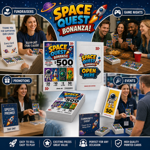 Full Color Print Popular Custom Die Cut One Windows Astronaut Theme Pull Tab Cards Security Printing Tear Off Card - Product Image 6